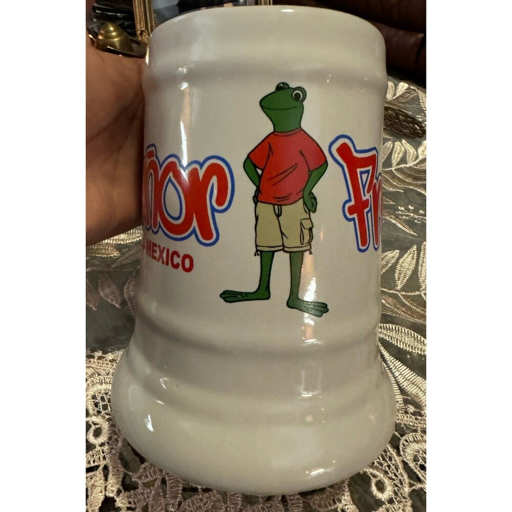 SENOR FROG'S LARGE CERAMIC MUG COFFEE CUP CABO MEXICO